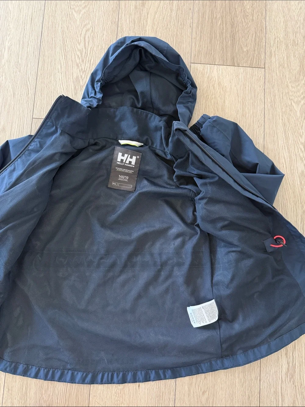 Helly Hansen Celeste Rain Jacket kids size 10 navy blue